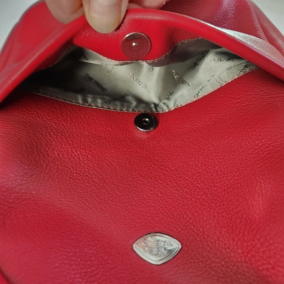 THE TREND Mini leather backpack with double compartment red - Picture 13 of 16